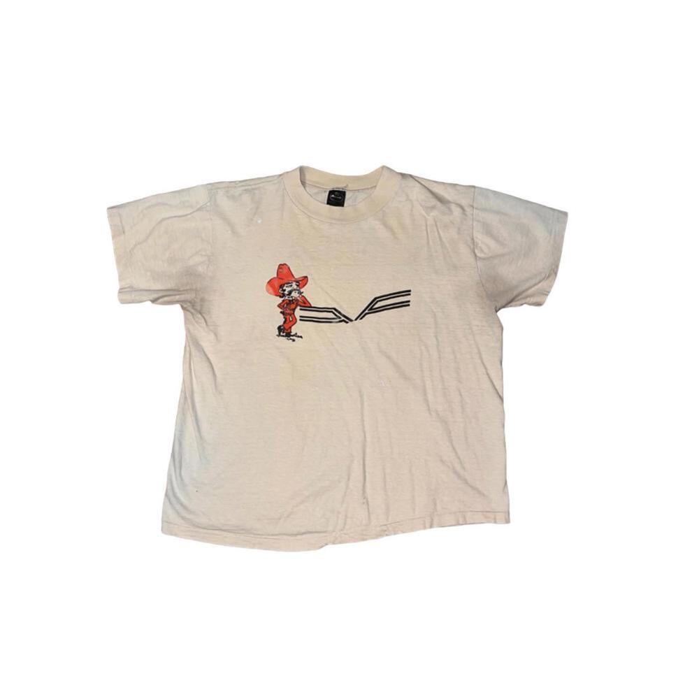 VTG 80s Oklahoma State University OSU AF Pistol Pete Graphic Tee Size XL Vintage